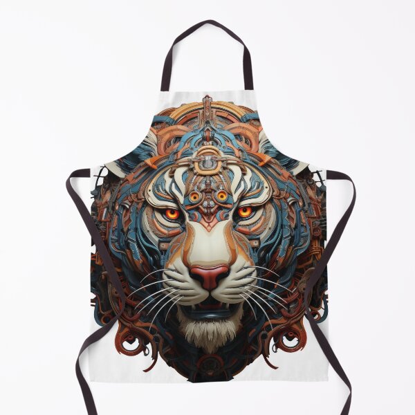 Item preview, Futuristic Tiger Head with Industrial Circuitry designed and sold by Daagath.
