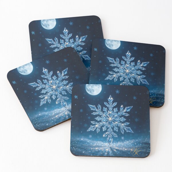 Item preview, Moonlit Crystal Snowflake 月明かりのジュエルカット雪 designed and sold by CamillaCreation.
