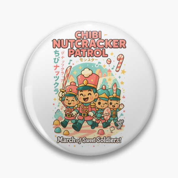 Item preview, Chibi Nutcracker Patrol – Cute Christmas Toy Soldier Squa designed and sold by Snackwear Apparel.