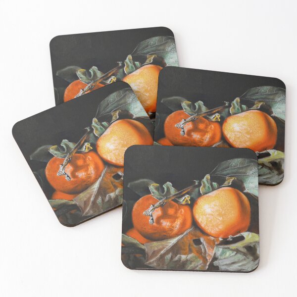Item preview, Persimmons with Autumn Leaves designed and sold by LukianArtPrint.