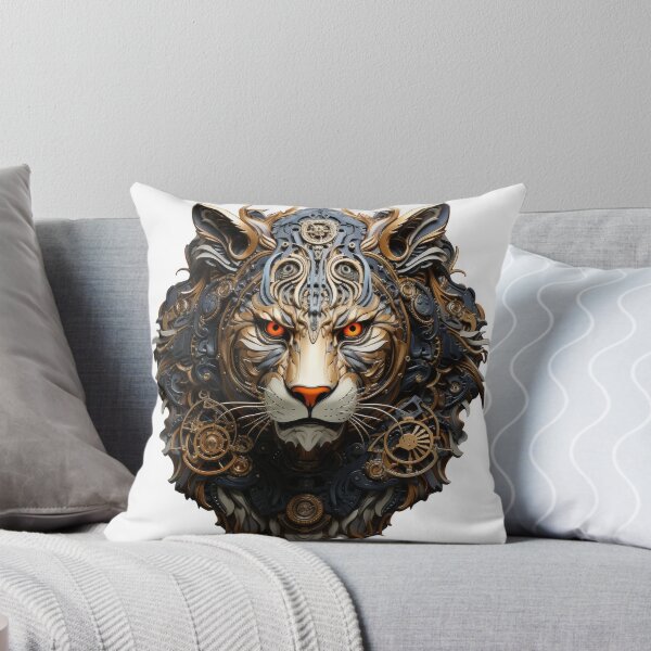 Item preview, Mechanical Tiger with Fiery Eyes and Gear Adornments designed and sold by Daagath.