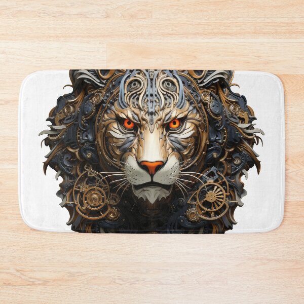 Item preview, Mechanical Tiger with Fiery Eyes and Gear Adornments designed and sold by Daagath.
