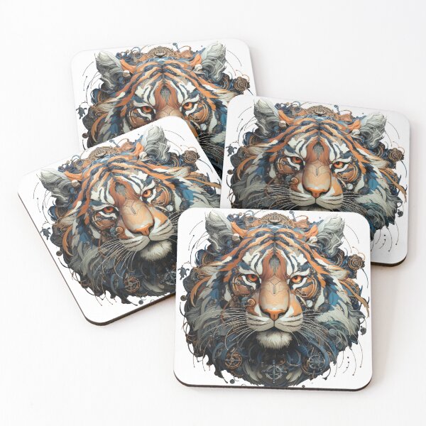 Item preview, Cybernetic Tiger with Dynamic Tech Patterns designed and sold by Daagath.