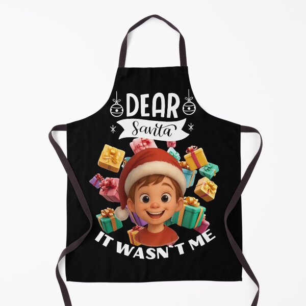 Item preview, Dear Santa, It Wasn’t Me – Cute Christmas Kid with Santa Hat Design designed and sold by Magda-Creates.