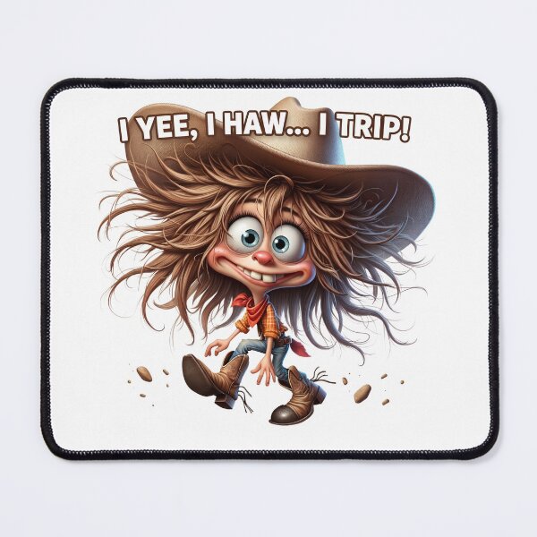 Artikelvorschau, Ich hab's gecheckt... ich stolpere! – Lustiges Cowboy-Pannen-Cartoon-Design entworfen und verkauft von AmaJoy Designs .