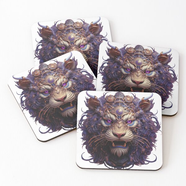 Item preview, Mythic Cyber Tiger with Violet Eyes and Horned Tech designed and sold by Daagath.