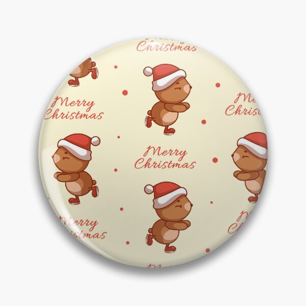 Item preview, Cute Christmas pattern with a kawaii bear designed and sold by IrinaCuteLab.