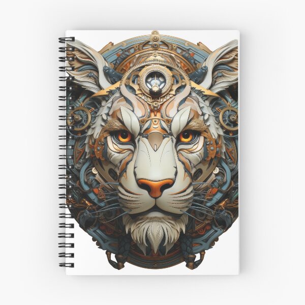 Item preview, Ornate Cyber Tiger with Symmetrical Gearwork designed and sold by Daagath.