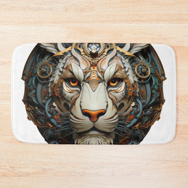 Item preview, Ornate Cyber Tiger with Symmetrical Gearwork designed and sold by Daagath.