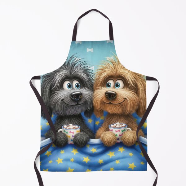 Item preview, Cute Cartoon Dogs in Bed Drinking Hot Chocolate designed and sold by Pixel Pout.