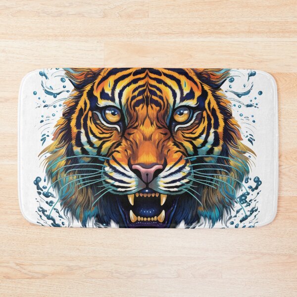 Item preview, Fierce Neon Tiger Emerging from Water Splash designed and sold by Daagath.