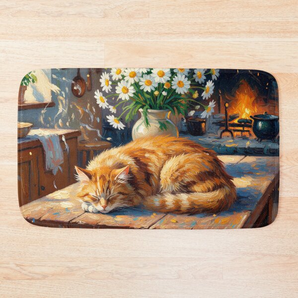 Item preview, Siesta in the Hearth: A Cat's Cozy Kitchen Dream designed and sold by ByMoss.