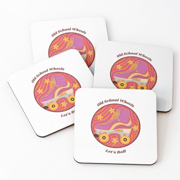 Item preview, Old School Wheels – 70s Psychedelic Skate Design designed and sold by TalkTee Me.