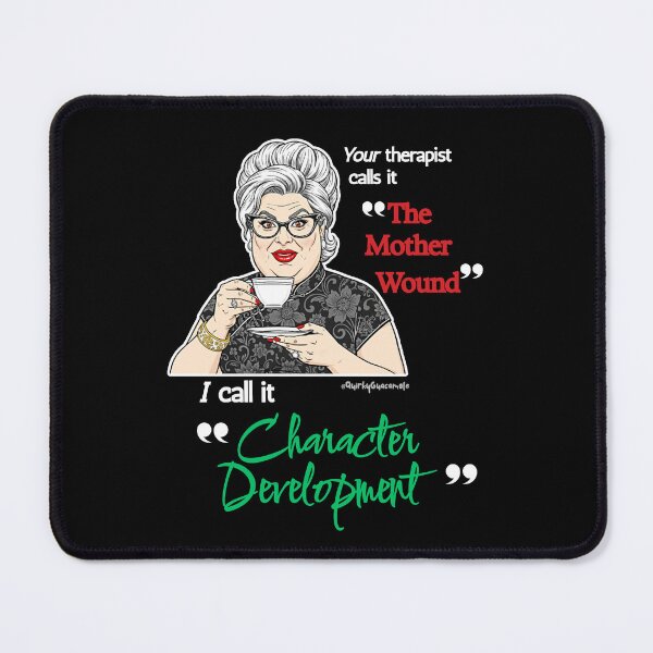 Item preview, Your Therapist Calls It "The Mother Wound" I Call It "Character Development" | Asian Mom with Hornrimmed Glasses designed and sold by QuirkyGuacamole.