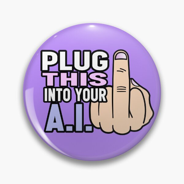 Item preview, Plug This into your A.I. - Cartoon Middle Finger designed and sold by dcroffe.