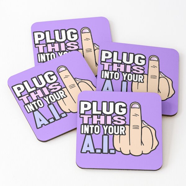 Item preview, Plug This into your A.I. - Cartoon Middle Finger designed and sold by dcroffe.