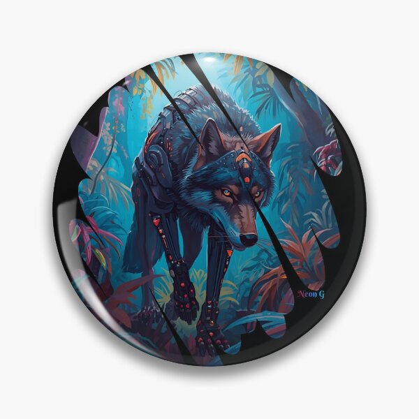 Item preview, Wolf prowling a neon jungle in Augmented reality 4 designed and sold by Neon G.