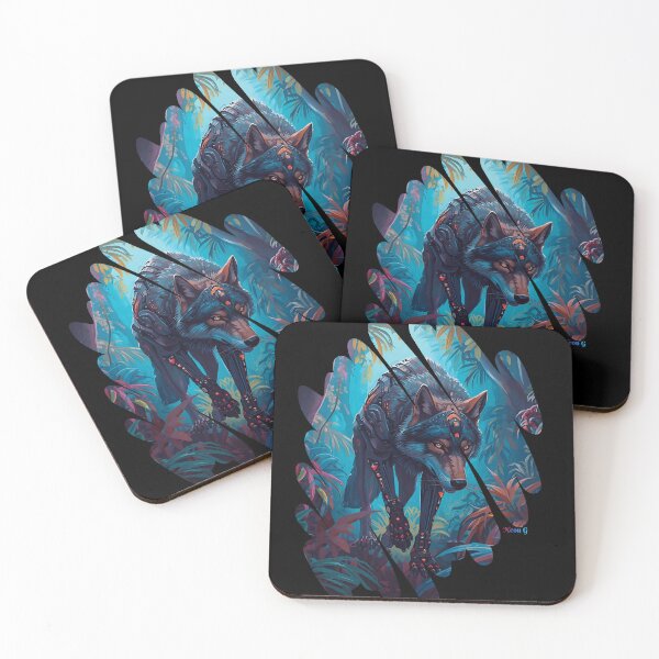 Item preview, Wolf prowling a neon jungle in Augmented reality 4 designed and sold by Neon G.