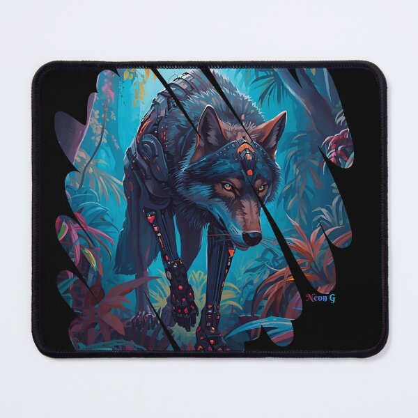 Item preview, Wolf prowling a neon jungle in Augmented reality 4 designed and sold by Neon G.