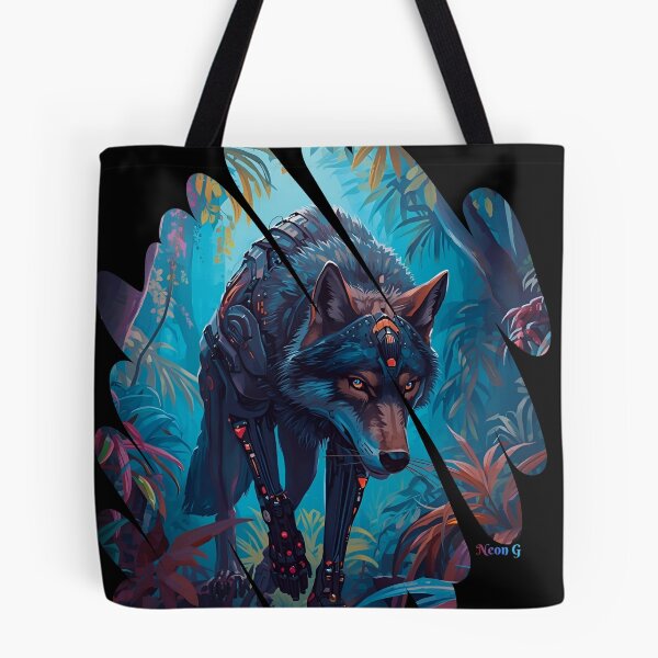 Item preview, Wolf prowling a neon jungle in Augmented reality 4 designed and sold by Neon G.