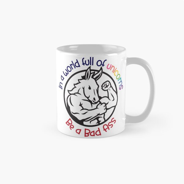 Item preview, world full of unicorns be a bad ass designed and sold by Katrabbit Graphics.