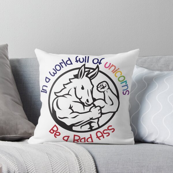Item preview, world full of unicorns be a bad ass designed and sold by Katrabbit Graphics.