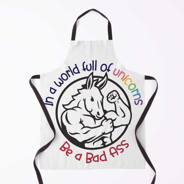 Item preview, world full of unicorns be a bad ass designed and sold by Katrabbit Graphics.