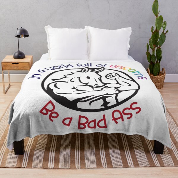 Item preview, world full of unicorns be a bad ass designed and sold by Katrabbit Graphics.