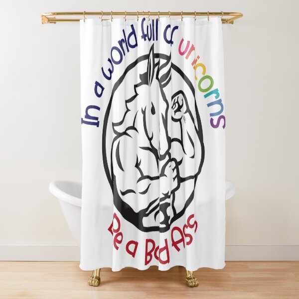 Item preview, world full of unicorns be a bad ass designed and sold by Katrabbit Graphics.