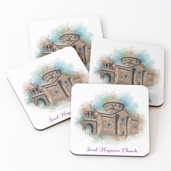 Item preview, Saint Hripsime Church Watercolor Art – Echmiadzin Armenia  designed and sold by NareArt.