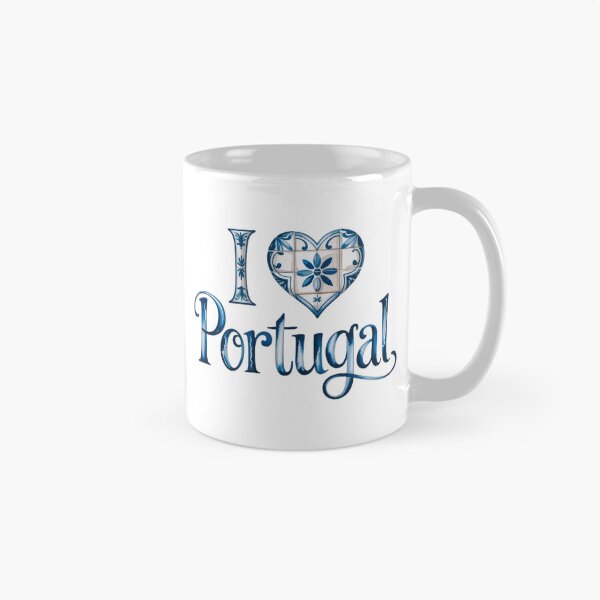 Aperçu de l'œuvre J'aime le Portugal Azulejo – Carreau bleu en forme de cœur | Souvenir portugais créée et vendue par vivaportugalstore.
