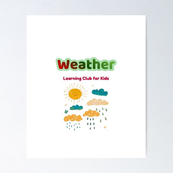 Item preview, Weather Learning Club for Kids designed and sold by AME Kids Designs.