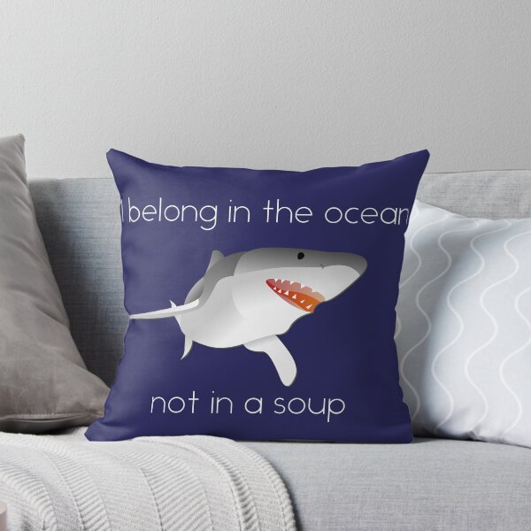 Item preview, I Belong in The Ocean and Not in A Soup - Save the Sharks Stop Finning designed and sold by ColorFlowArt.