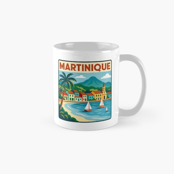 Item preview, Martinique - Island Harbor Retro Art designed and sold by Myra365Art.