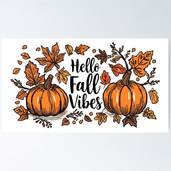 Item preview, Autumn Vibes – Hello Fall designed and sold by PixelCraftStudio.