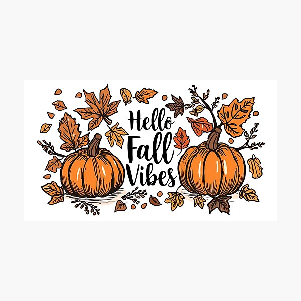 Item preview, Autumn Vibes – Hello Fall designed and sold by PixelCraftStudio.