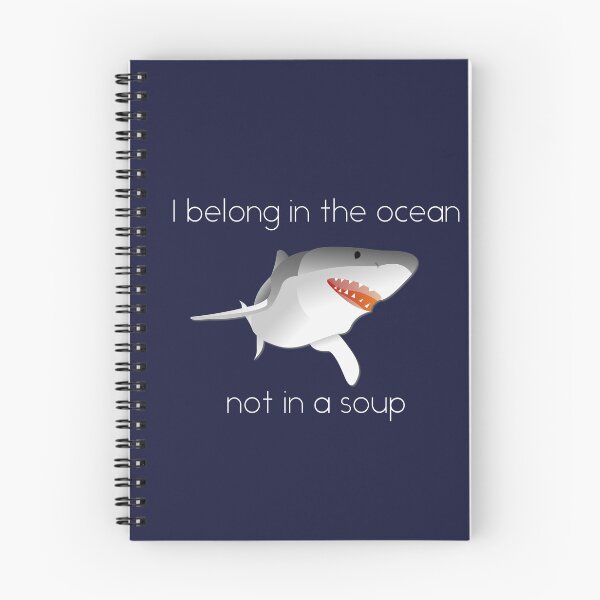 Item preview, I Belong in The Ocean and Not in A Soup - Save the Sharks Stop Finning designed and sold by ColorFlowArt.