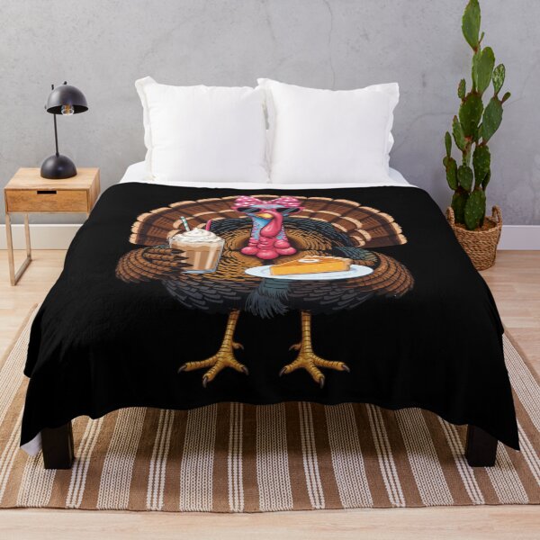 Item preview, Stylish Turkey with Cake and Drink Funny Thanksgiving Design designed and sold by Gogetgiggles.
