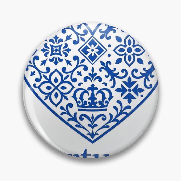 Item preview, Portugal Azulejo Heart – Blue Tile Pattern Souvenir | VivaPortugal designed and sold by vivaportugalstore.