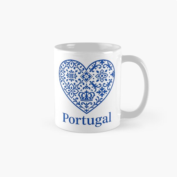 Item preview, Portugal Azulejo Heart – Blue Tile Pattern Souvenir | VivaPortugal designed and sold by vivaportugalstore.