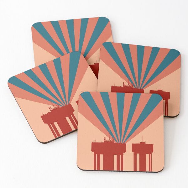 Item preview, Steel Town Water Towers, Corby, Northamptonshire, UK - Retro designed and sold by Kate Anderson Art.