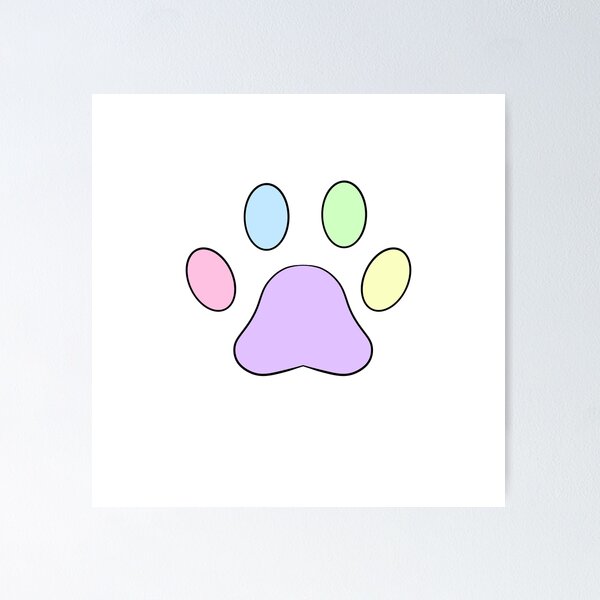 Item preview, Pastel Rainbow Paw designed and sold by Luna’s Magic Shoppe.