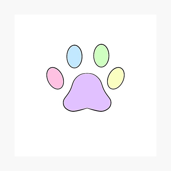 Item preview, Pastel Rainbow Paw designed and sold by Luna’s Magic Shoppe.