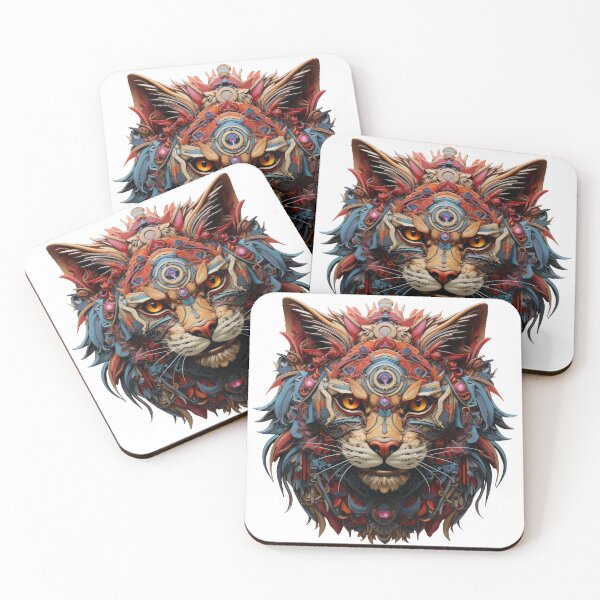 Item preview, Cyberpunk Tiger Cat Mech Fusion Artwork designed and sold by Daagath.