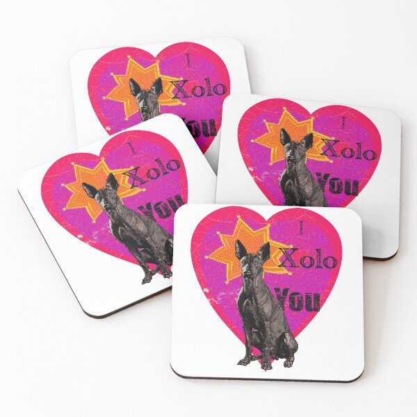 Item preview, "I Xolo You" Vintage Pop Art Xoloitzcuintle Love Design designed and sold by mongeekshirts.
