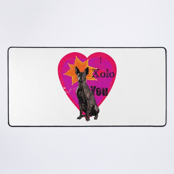 Item preview, "I Xolo You" Vintage Pop Art Xoloitzcuintle Love Design designed and sold by mongeekshirts.