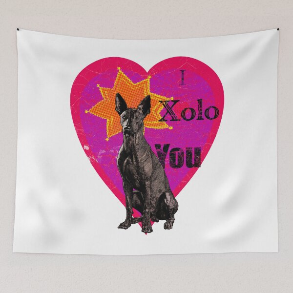 Item preview, "I Xolo You" Vintage Pop Art Xoloitzcuintle Love Design designed and sold by mongeekshirts.