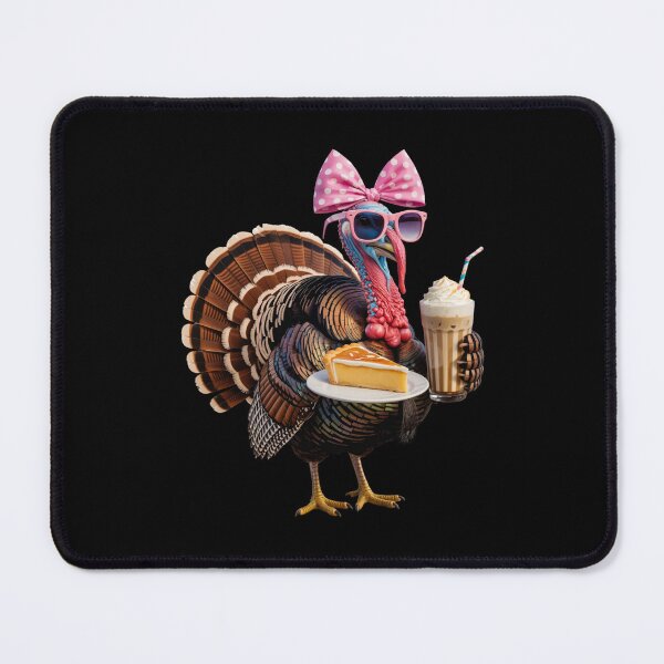 Item preview, Stylish Turkey with Cake and Drink Funny Thanksgiving Design designed and sold by Gogetgiggles.