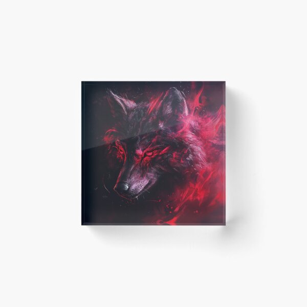 Item preview, Dark Flame Wolf with Fiery Red Eyes designed and sold by Daagath.