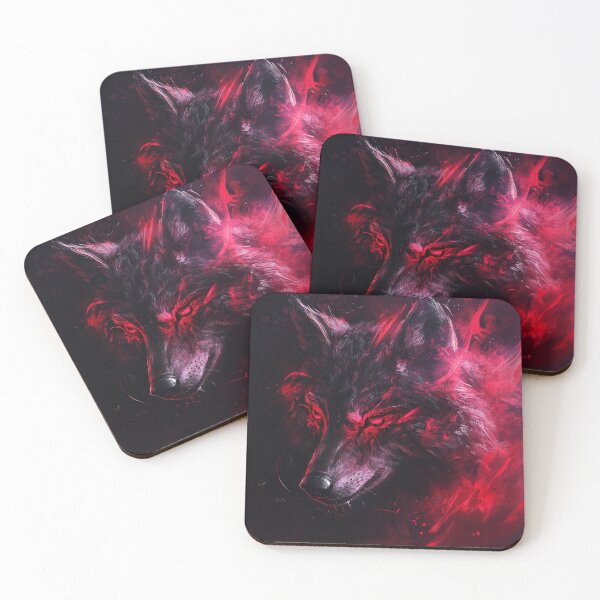 Item preview, Dark Flame Wolf with Fiery Red Eyes designed and sold by Daagath.